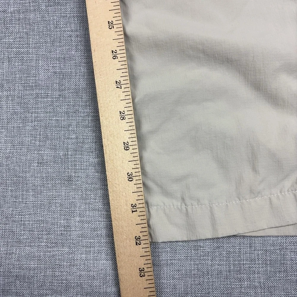 Columbia Omni-Shade Pants Mens 36x32 Beige Convertible Zip Off Hiking Nylon